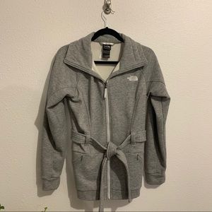 The North Face Heathered Gray Fleece Jacket Medium